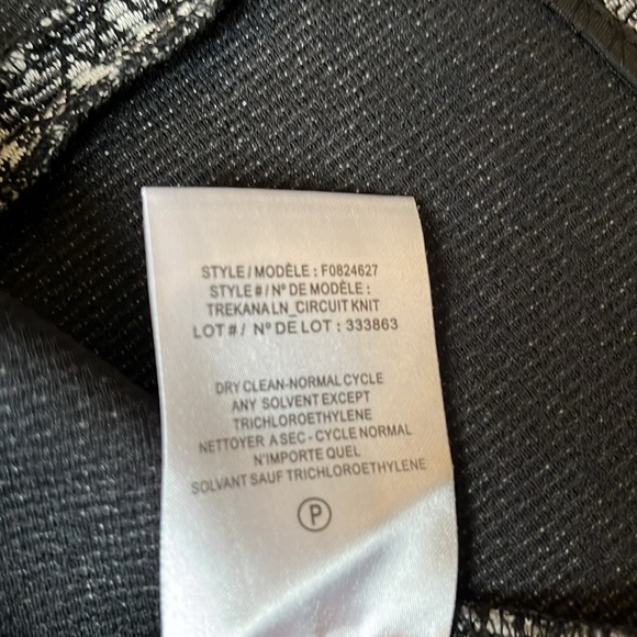 Theory Women's Trekana Circuit Knit Jacquard Silver Fit & Flare Mini Dress Sz 2 - Picture 14 of 14